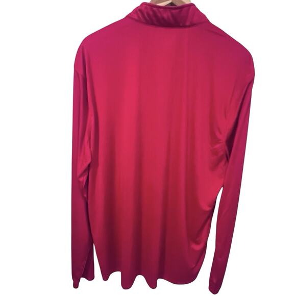 ESPN Red Long Sleeve Quarter Zip Logo Top NWT Men’s 2XL Lightweight Father’s Day - Picture 2 of 10